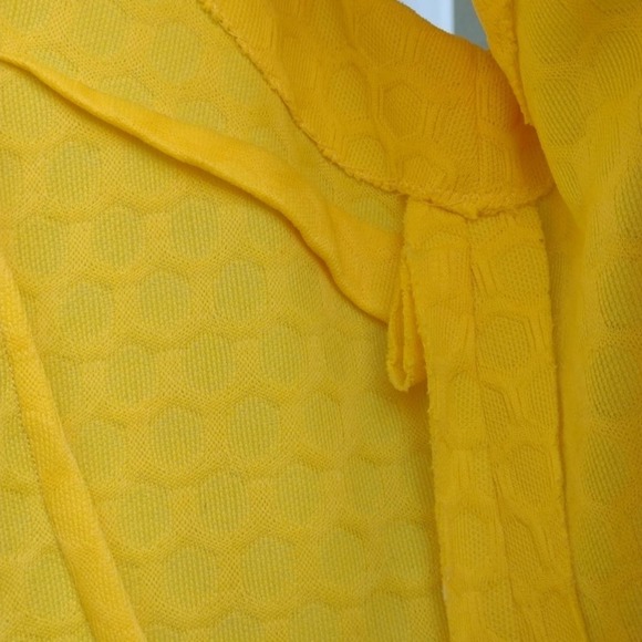 Vintage Yellow Honeycomb Sleeveless Maxi Dress Small - Picture 7 of 7